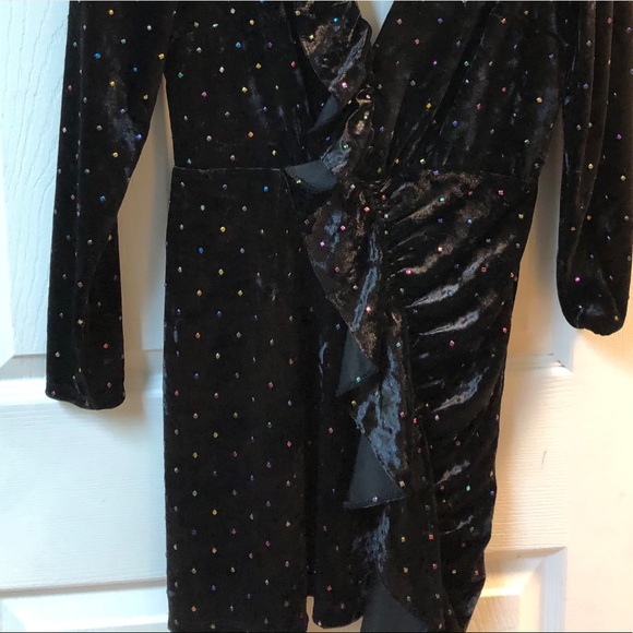 Topshop Black Velvet Dress - Picture 4 of 8